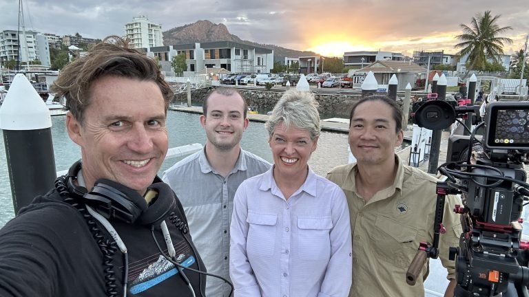Stuart Ireland, Saxon Davidson (Research Fellow at the IPA), Jennifer Marohasy and Leonard Lim, at the Breakwater Marina, Townsville, after a great day out at John Brewer Reef on 3rd October, 2023.