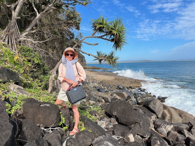 With my drone, approaching the platform in advance of the highest astronomical tide