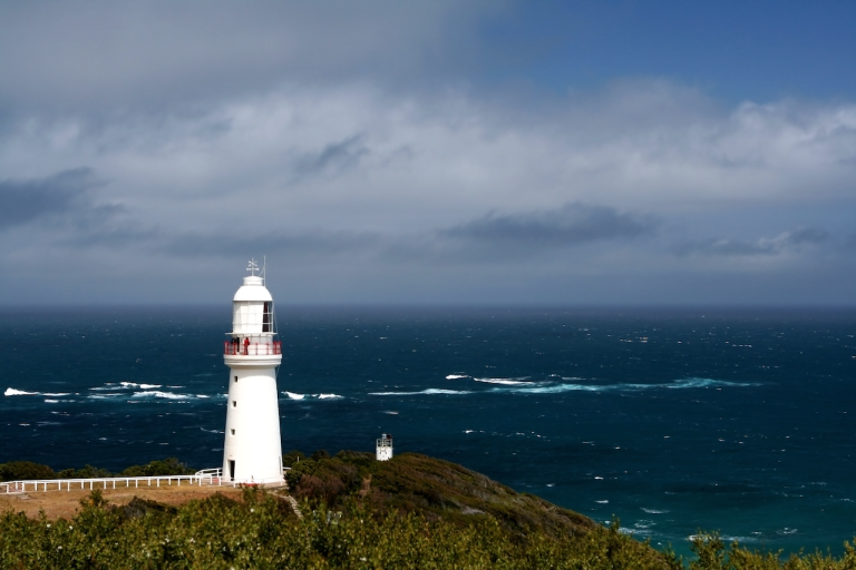 Cape Otway lighthouse overlooking Bass Strait. My stomach churned when I learned that the mercury thermometer was removed the same day that the probe was installed on 15th April 1994, so there is no parallel data for this location. The Bureau nevertheless drops down temperatures from April 1994 back to the beginning of the record and by minus 0.5C on the basis of the installation of the probe within an automatic weather station (AWS).